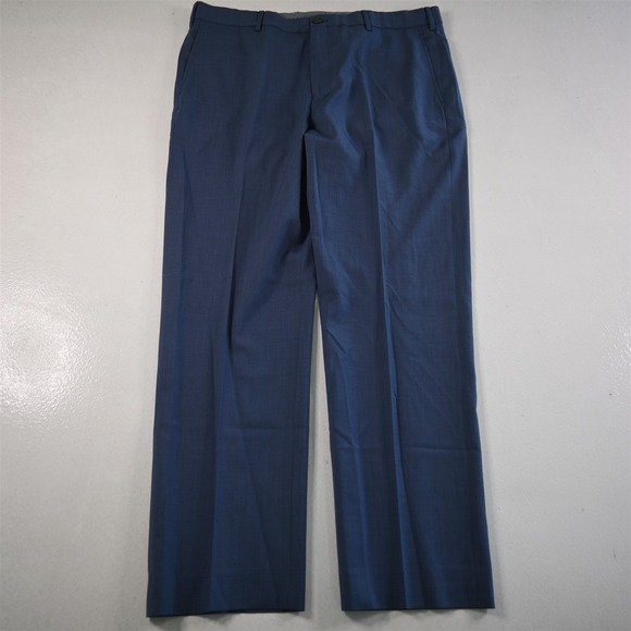 Hart Schaffner Marx Other - Hart Schaffner Marx 36x30 Blue 100% Wool‎ Zip Pocket Straight Mens Dress Pants